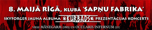 SKYFORGER jaunā albuma "KURBADS" prezentācija